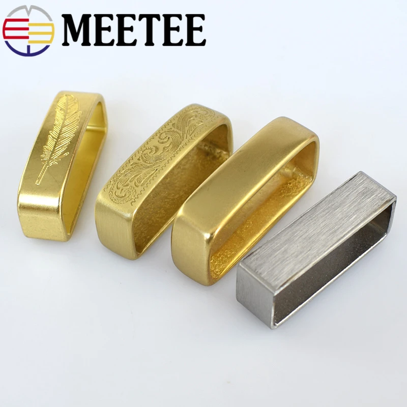 Мужские кожаные пряжки для ремня Meetee 2 шт. 30 40 мм металлические медные Твердые