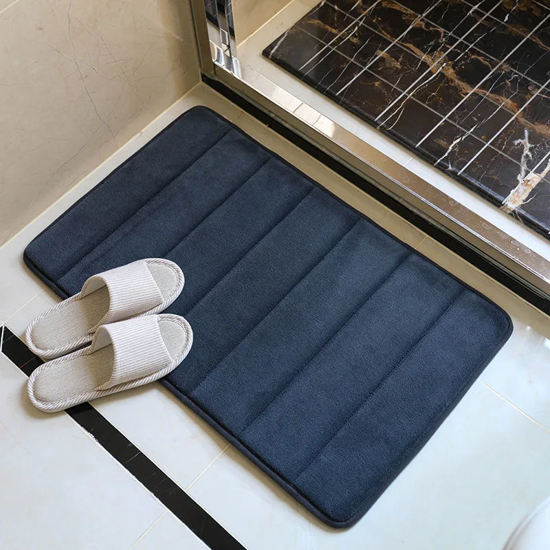 

Carpet Water Bathroom Mat Mat Thicken Large Carpets Coral Fleece Bathroom Rug Set Bathroom Absorption Non-slip Rug Home Bath