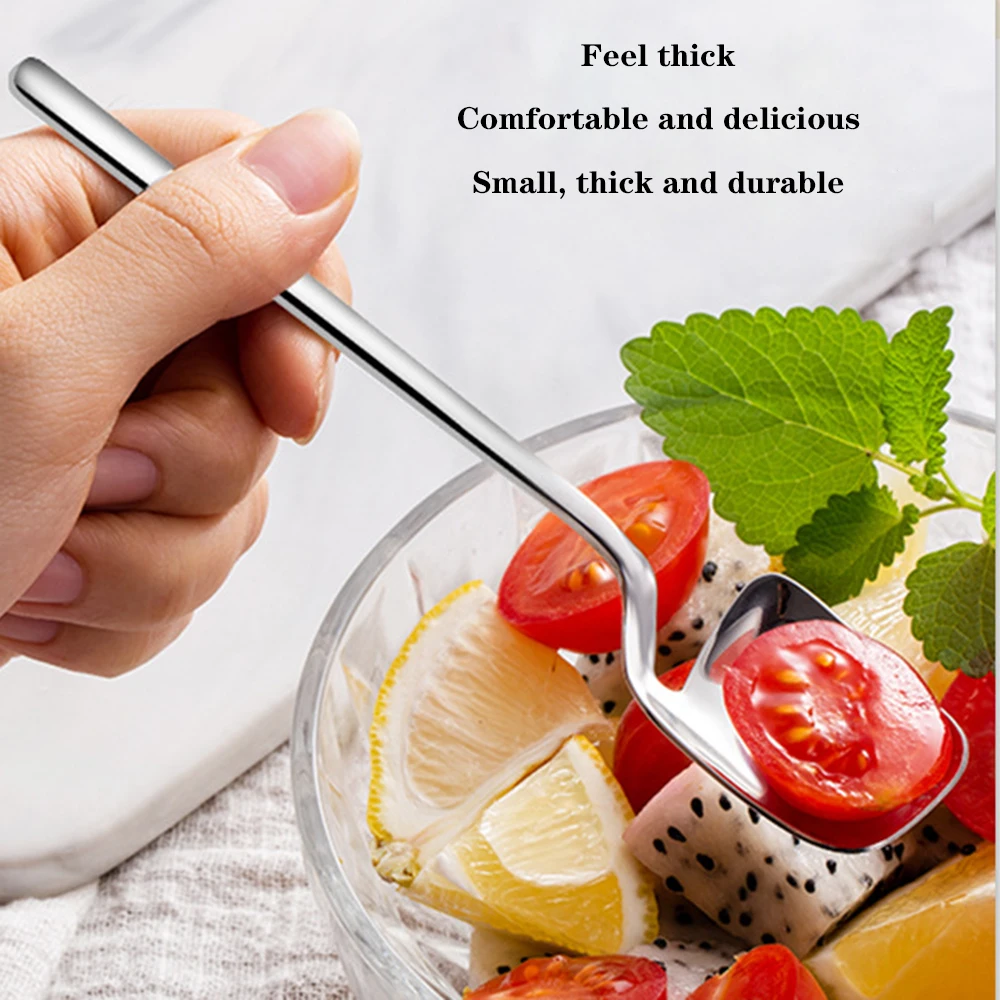 Креативная десертная ложка вилка кофейная для мороженого фруктов закуски кухни