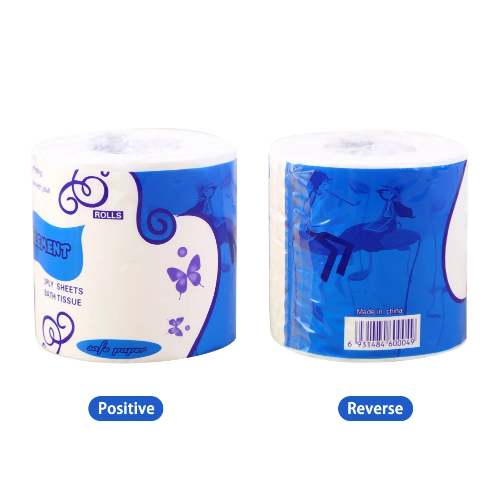 Мягкая туалетная бумага 4 слоя рулонной бумаги бытовая для дома кухни