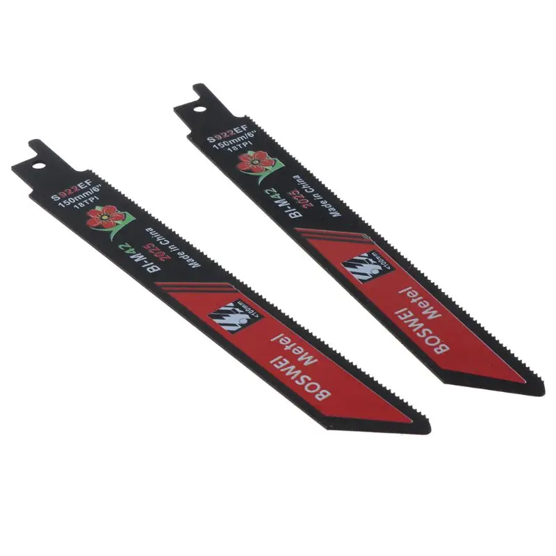 

2PCS/SET Black Reciprocating Sabre Saw Blades for Cutting Metal Professional S922EF Accessory Kit Tool
