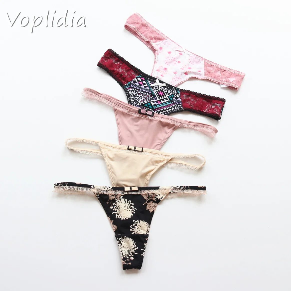

5 Pics/Lot Women Thongs Female G-Strings Underwear