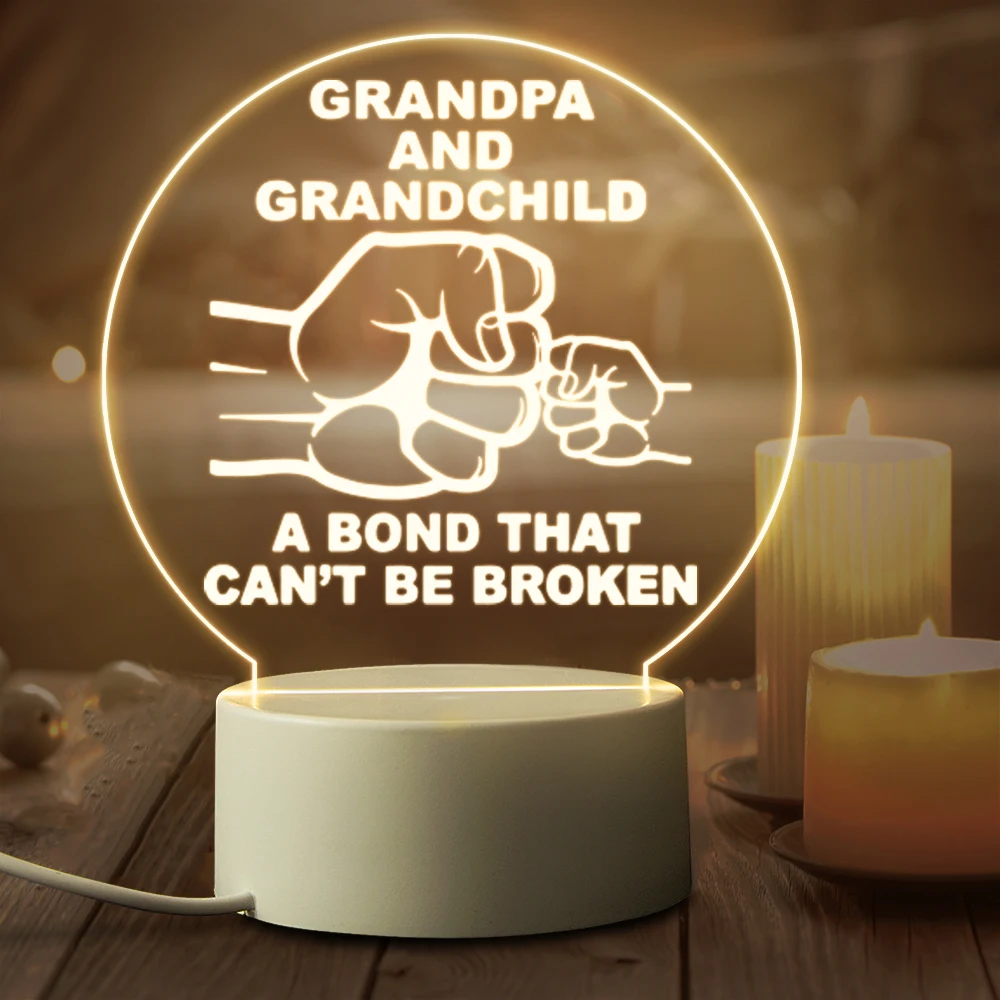 

Night Light Top Christmas Gift to Grandpa Grandfather Anniversary Gift Birthday Fancy Lighting Family Gifts Bedroom Night Lamp