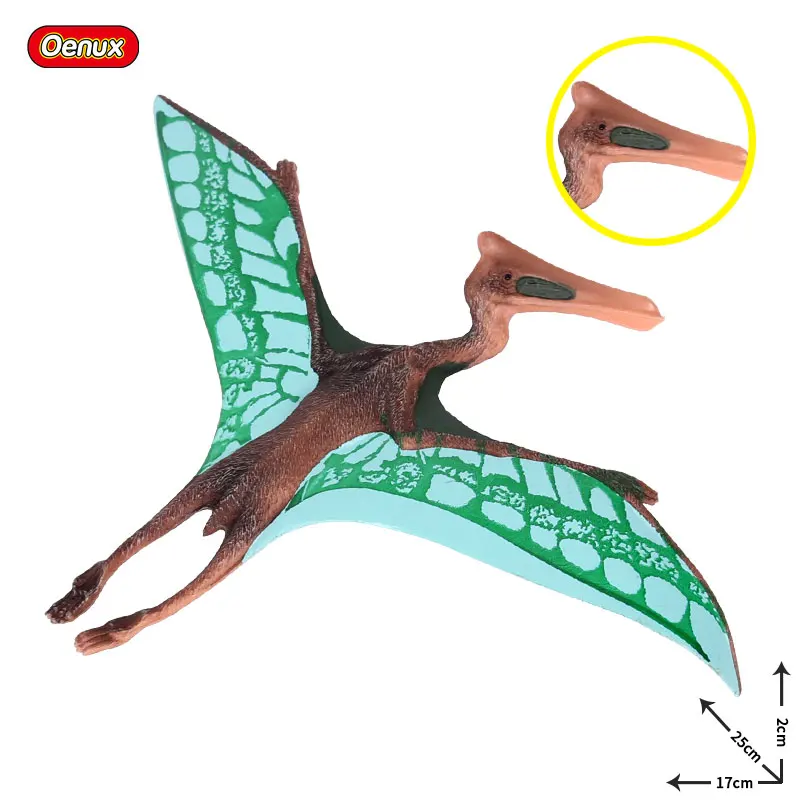 without box Oenux классический Юрский птеродактил Хищник фигурки Quetzalcoatlus динозавр животные модель ПВХ Коллекция детская игрушка - Цвет: without box