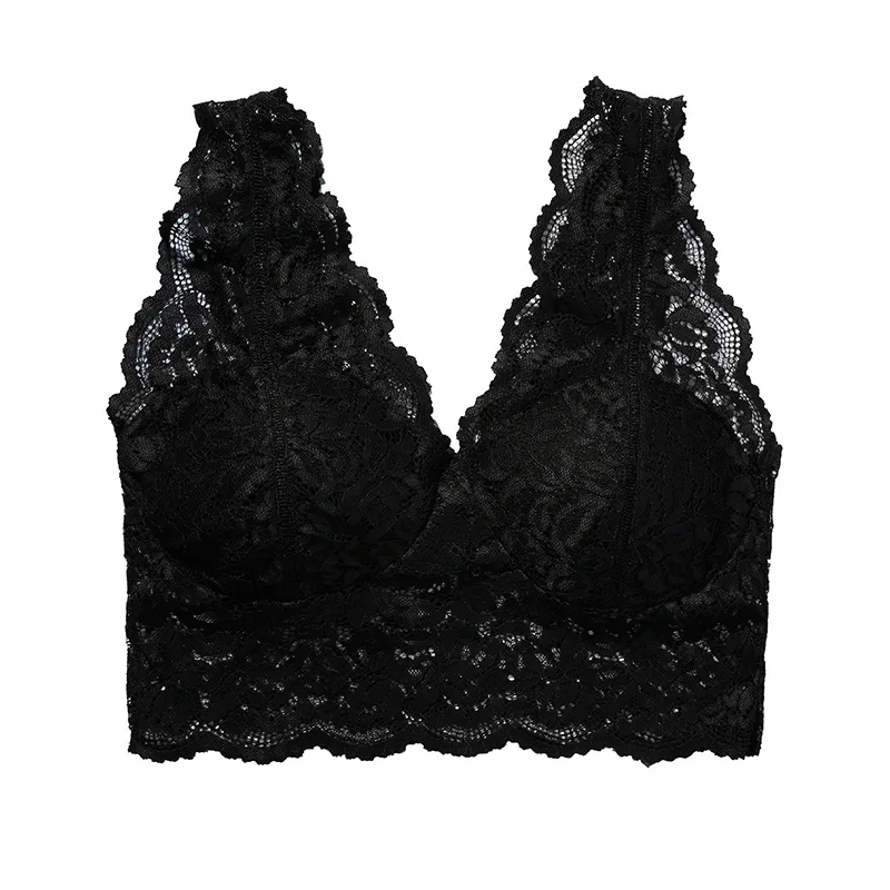 

Comfortable Suit Lace Back Bra Underwear with Bra Pad Backing Anti Light Women's Vest Large Size Underwear Bra Panty Set