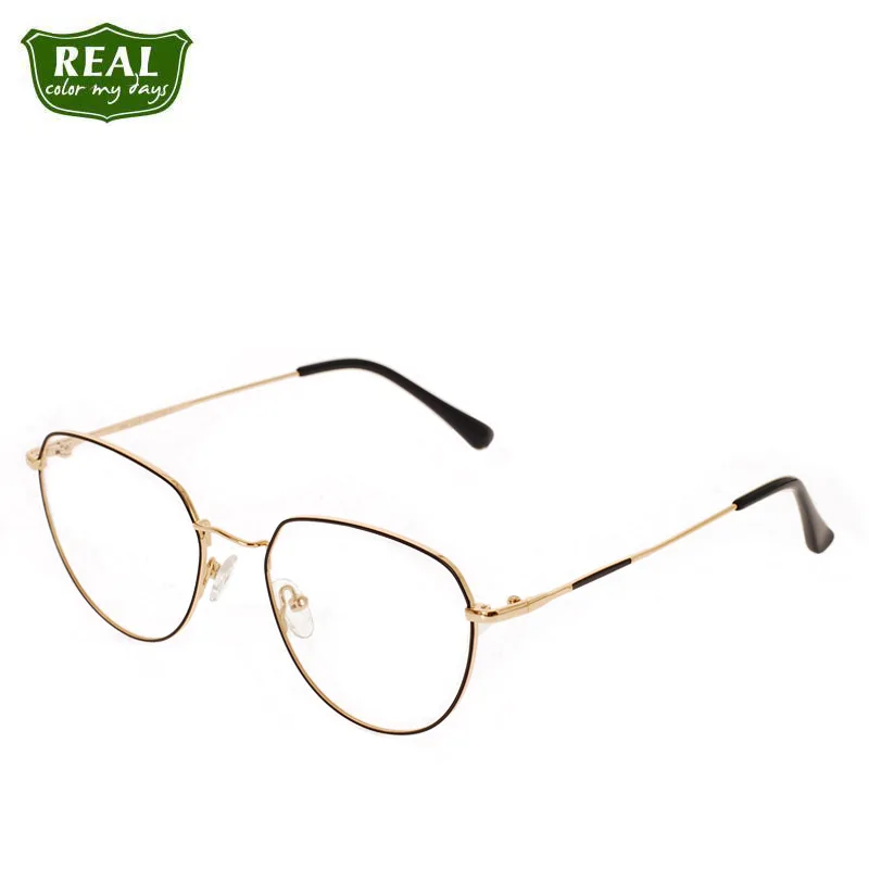 Оправа для очков в стиле ретро большая металлическая оправа прозрачные линзы
