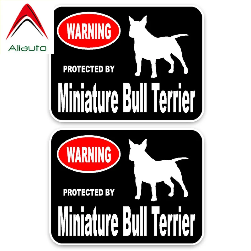 Aliauto 2 х автомобиля Высокое качество наклейка миниатюрный бультерьер собака ПВХ