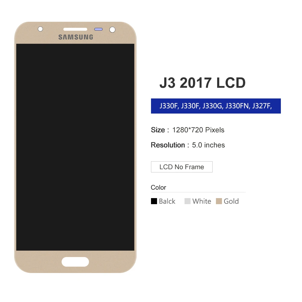 Высококачественный ЖК дисплей J330 для Samsung Galaxy J3 2017 J330F SM сенсорный экран