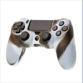 Силиконовый чехол для Playstation 4 ps4 контроллер чехол нескользящий+ ДЖОЙСТИК колпачки для Dualshock 4 ps4 Геймпад протектор Silicona PS4 - Цвет: Only ordinary case