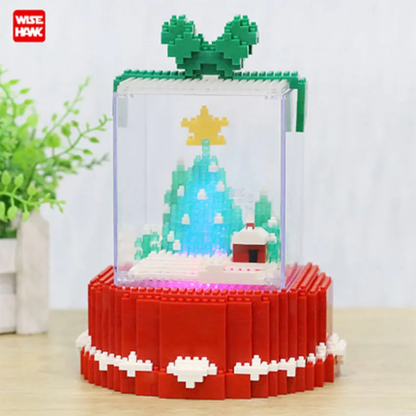 Wisehawk пластиковые мини-блоки для рождественской елки 3d-игрушки с бриллиантами