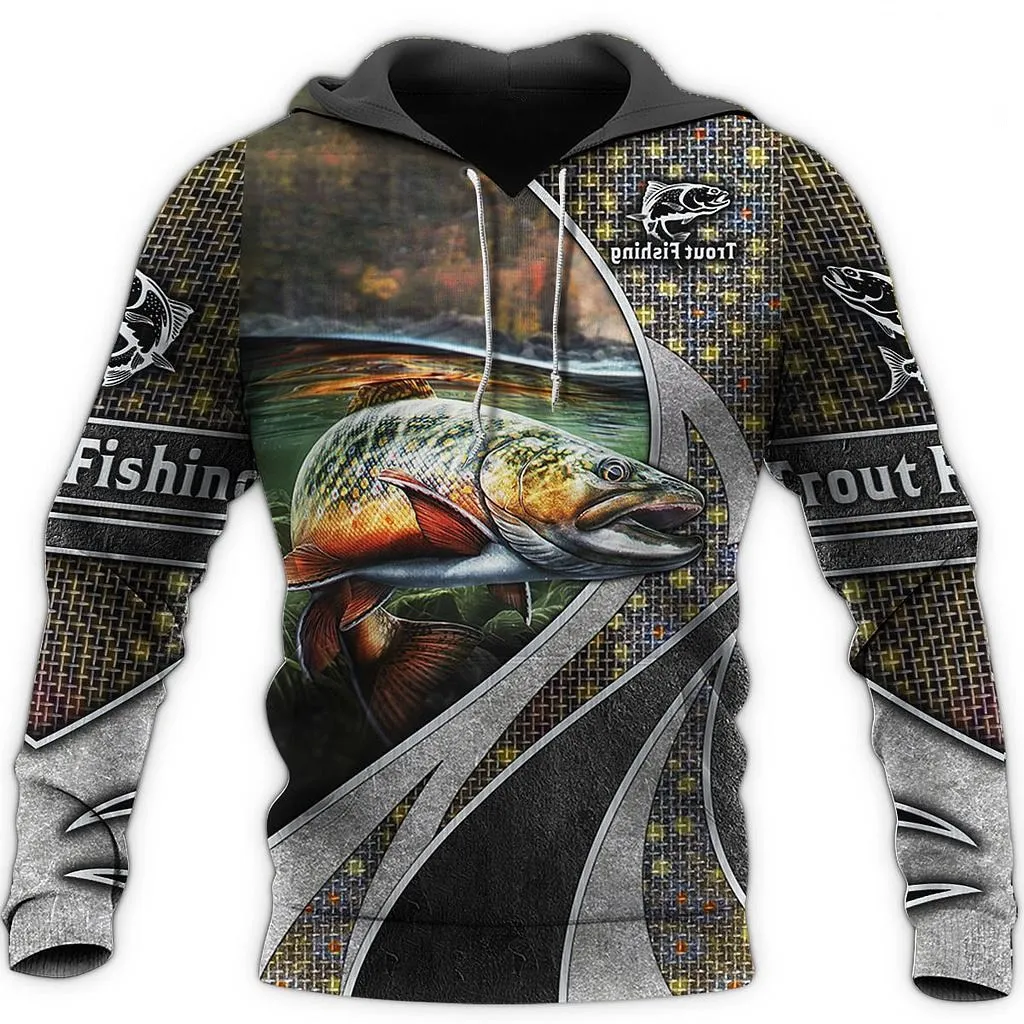 

Trout Fishing 3D All Over Printed Hoodie Unisex Fashion Casual Sweatshirt Hip Hop Jackets