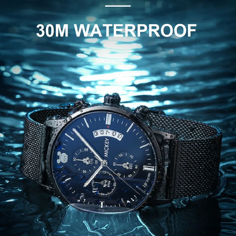 

2021Disney mickey mouse Children's smart wrist digital Waterproof electronic Watches Kids Electronic clock Girls boy