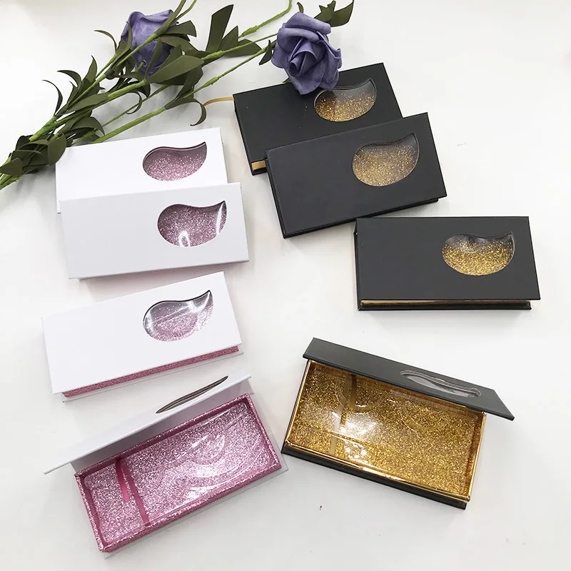 

Print Private Label Packaging Water Droplets Shape Window Magnetic Empty Lashes Boxes For 15mm-27mm Mink Eyelashes Strip Eyelash