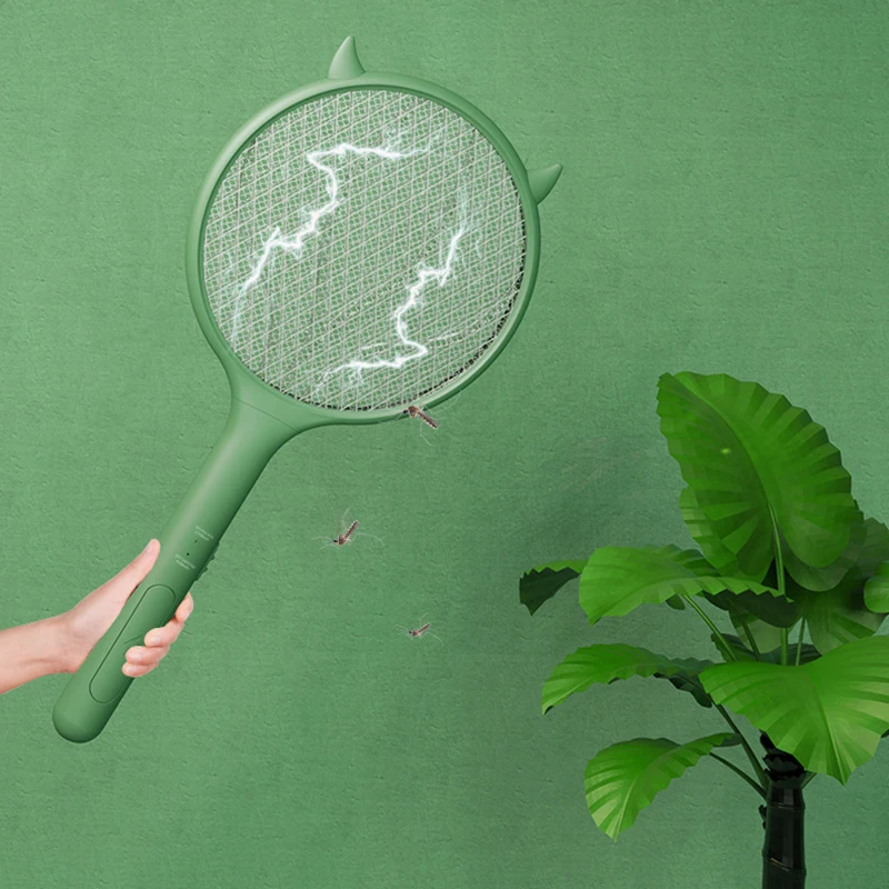 

Electric Fly Swatter USB Rechargeable Electric Mosquitoes Lamp & Racket Pest Insects Control For Home MYDING