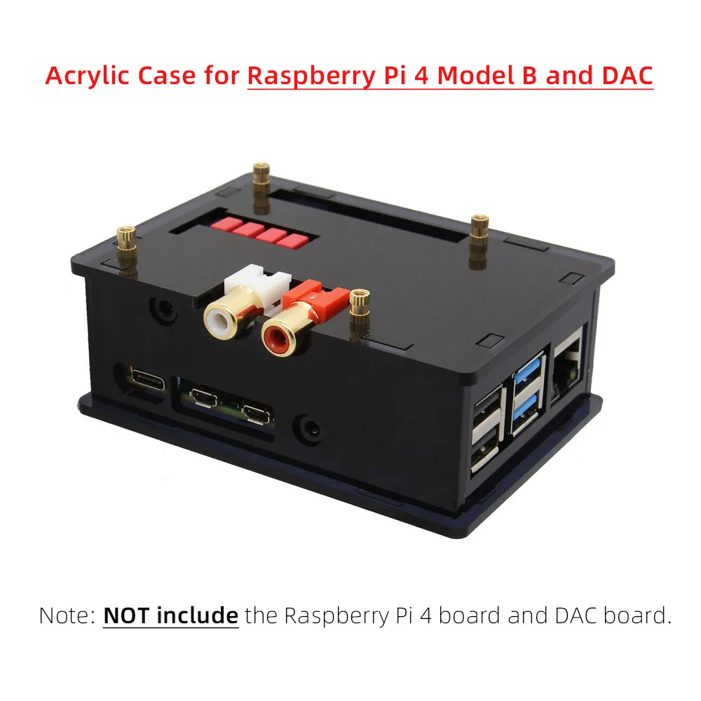 Raspberry Pi 4 Модель B PCM5122 Hi Fi аудио ЦАП Плата расширения с акриловый чехол|Аксессуары