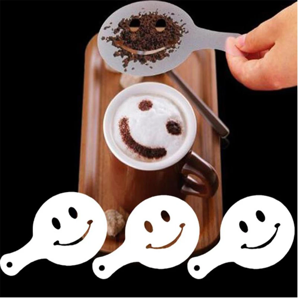 Plastic Lace Mold Fancy Coffee Print Model Thicken Coffee Milk Spray Template Fancy Coffee Print Model Thicken Coffee Milk Spray
