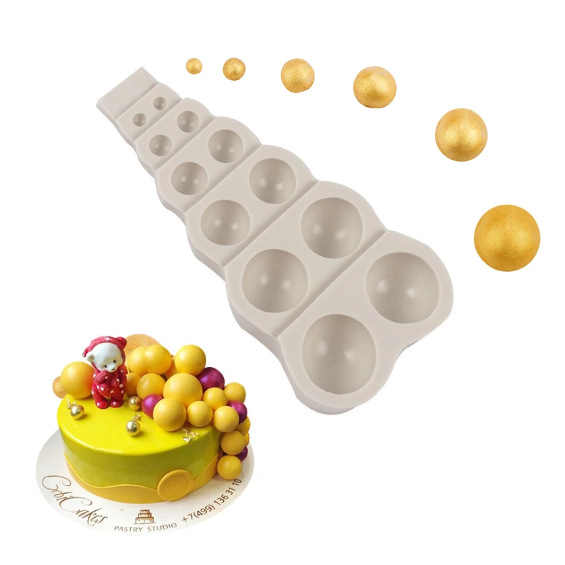 Жемчужная круглая силиконовая форма сахарный шоколадный кекс инструменты для