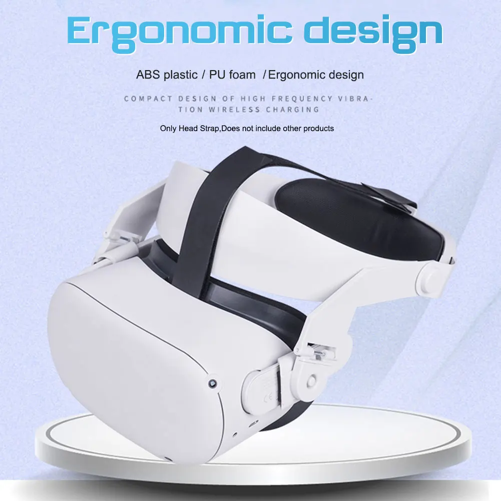 

ABS Reduce Pressure Accessories Easy Use Replacement Ergonomic VR Head Strap Adjustable Band Enhanced Support For Oculus Quest 2