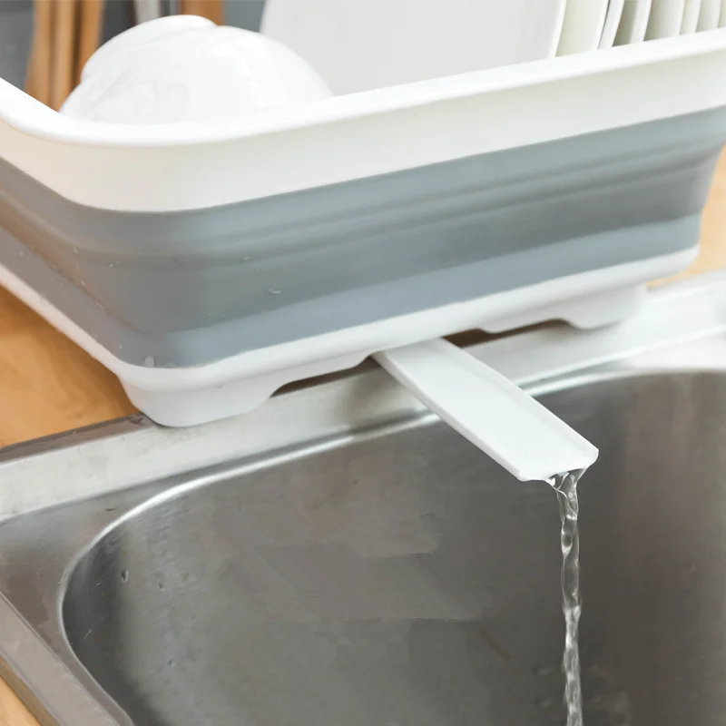 Foldable Dish Rack Kitchen Storage Holder Drainer Bowl Tableware Plate Portable Dinnerware Organizer Drying Home Shelf tool | Дом и сад