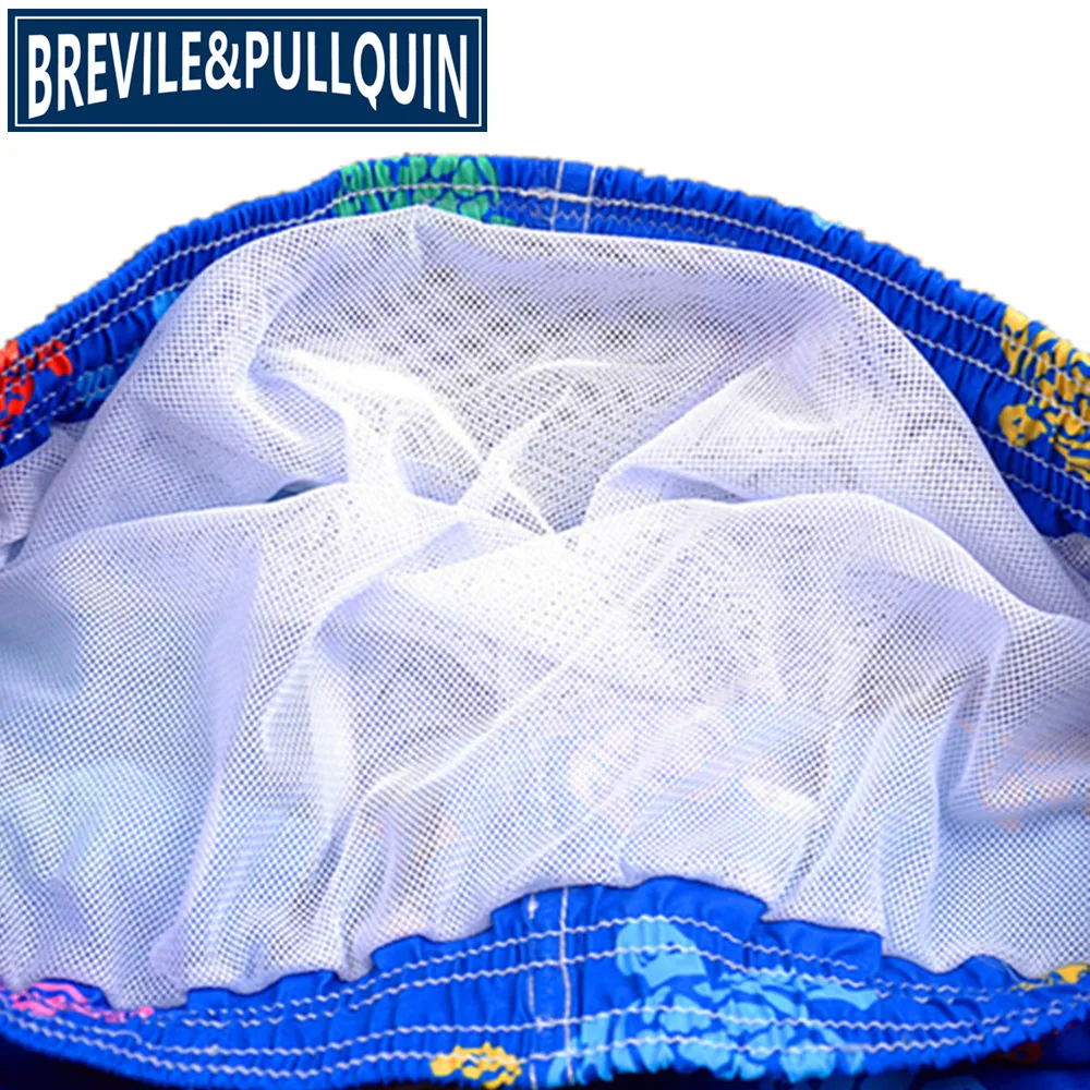 Бренд Brevile pullquin пляжные обшитые мужские шорты Черепашки купальная одежда бермуды сексуальные взрослые бордшорты быстросохнущие панды шорты