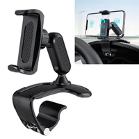 universal clip on dashboard mobile phone holder in car mount stand cradle for iphone 13 12 xiaomi redmi huawei