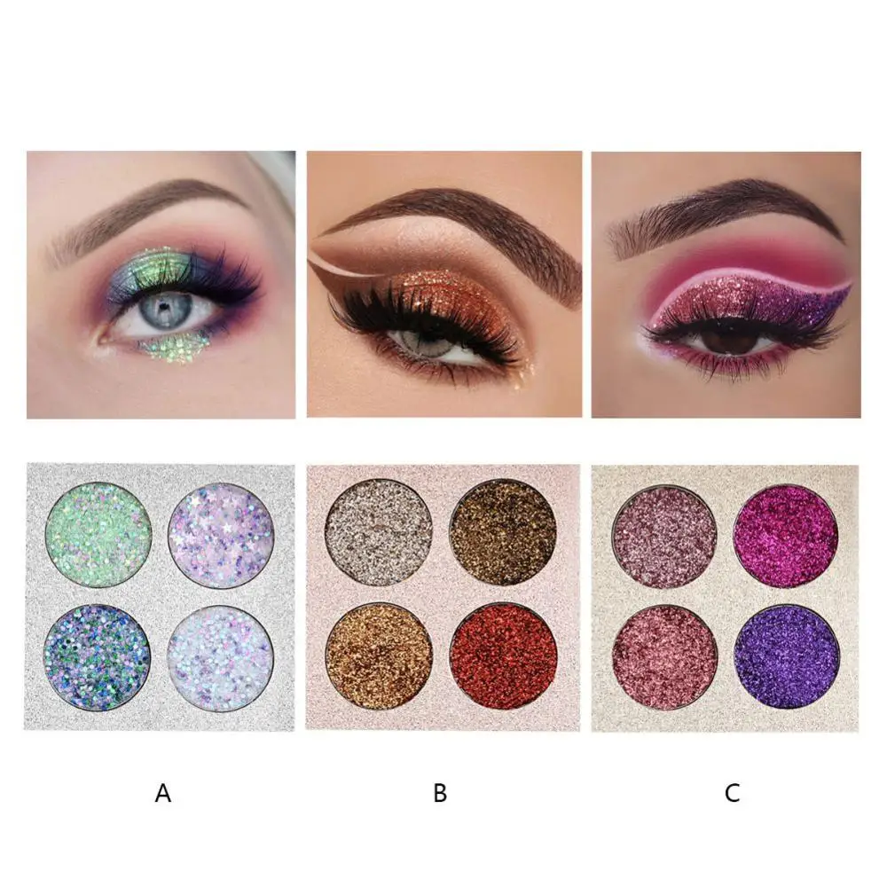 Beauty Glazed 4 цвета блестящие матовые тени для век палитра макияж блестящий пигмент