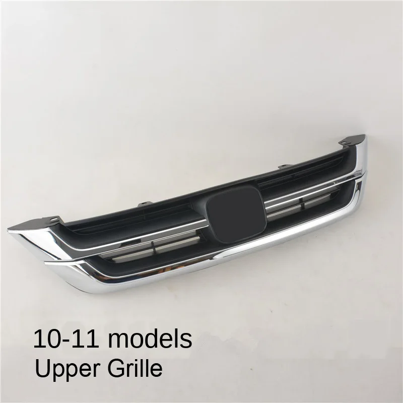 Новинка для Honda CRV CR-V 2010 2011 хромированный черный Передний бампер верхняя решетка