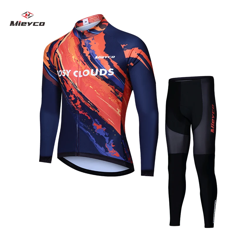 

Комплект одежды для велоспорта Mieyco, мужской спортивный костюм с длинным рукавом, униформа для горного велосипеда