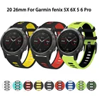 Ремешок силиконовый для смарт-часов Garmin Fenix 6 6X Pro 5X 5 Plus 3 3HR 935