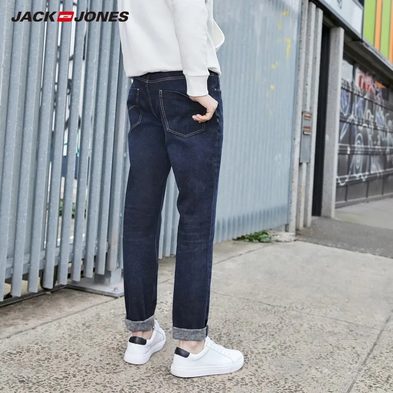 Мужские теплые джинсы JackJones базовые хлопковые 219332549 | Мужская одежда