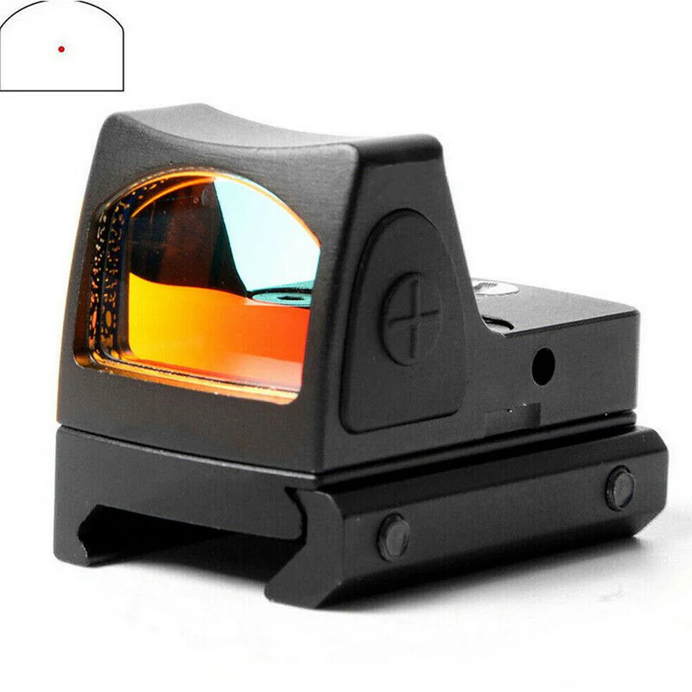Mini RMR Red Dot Sight Collimator Glock Reflex Scope fit 20mm Weaver Rail for Airsoft Hunting Rifle Scopes Adjustable | Спорт и