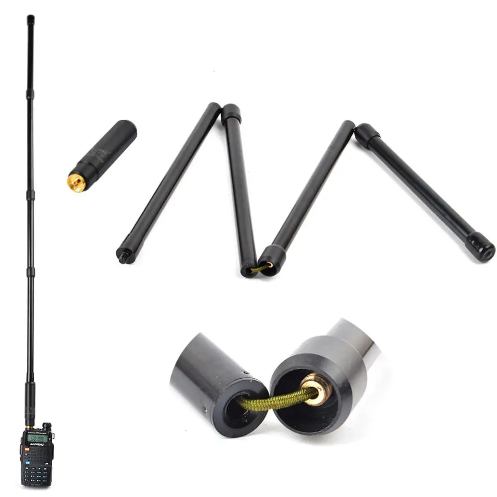 

HYS Tactical Foldable Antenna VHF UHF SMA-female Antenna for Baofeng UV5R UV82 Kenwood TK-3160 TK3207 Walkie Talkie