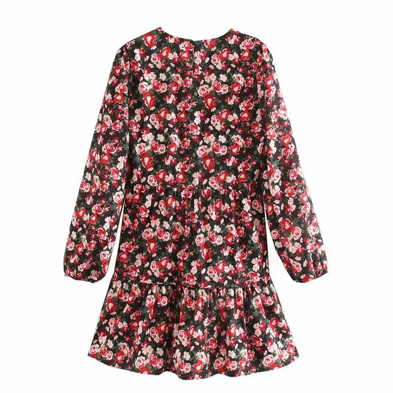 Женское прямое платье с круглым вырезом Элегантное повседневное мини-платье