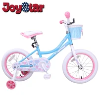 US warehouse Colorful Girls Bike with Basket & Training Wheels 12 14 16 18 Inch Kids Bike Foot Brake Child Children Bicycle