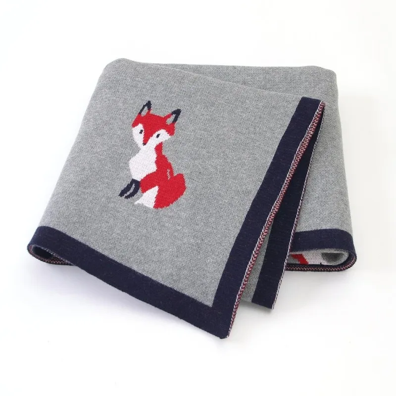 

Baby Blankets 100*80cm 100% Acrylic Knitted Newborn Boys Girls Swaddle Wrap Infant Kids Stroller Bedding Quilt Child Accessory