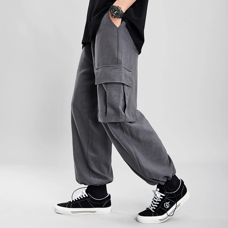 Хлопковые спортивные брюки для мужчин s уличная спортивная эластичная резинка на