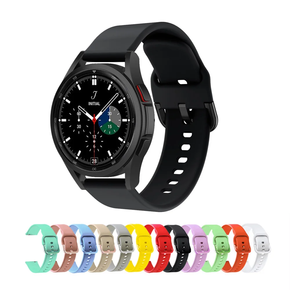 

Ремешок силиконовый спортивный для смарт-часов Samsung Galaxy Watch 4 classic, браслет для Galaxy Watch 4 44 мм 40 мм, 20 мм