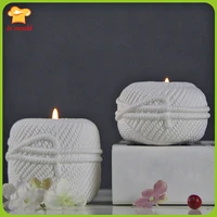 new nordic household imitation cloth candle silicone molds knit sweater texture soap aromatherapy gypsum silicone mould