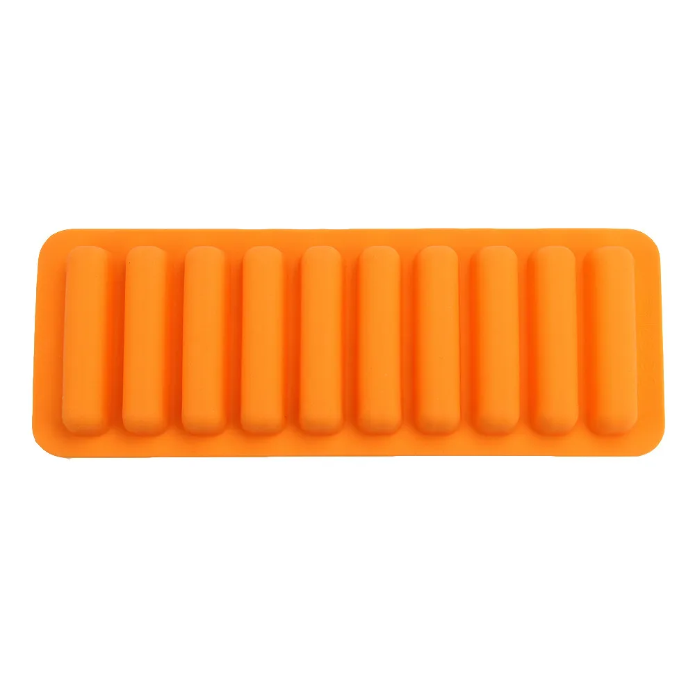 Многоразовые цилиндр 10 ячеек силиконовые лотки с формами для кубиков льда