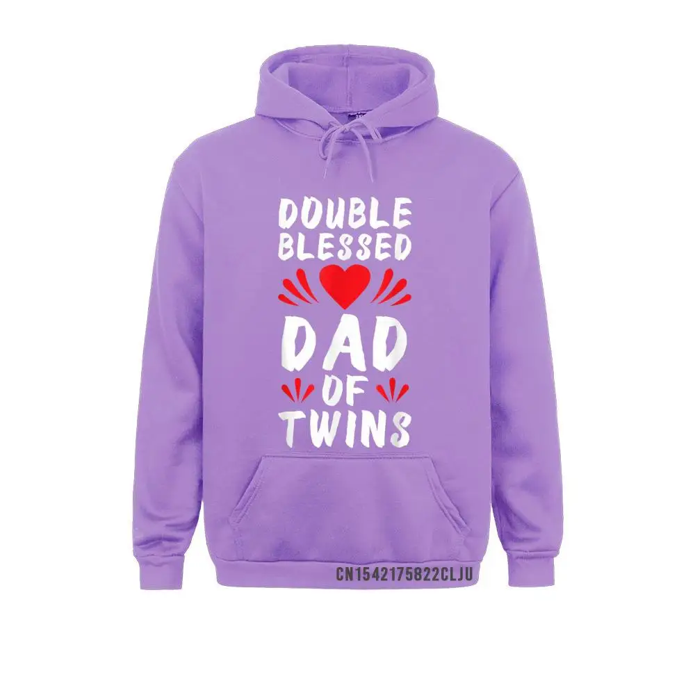 Funny Dad Of Twins Father Warm Men Sweatshirts VALENTINE DAY Design Hoodies Long Sleeve Company Hoods Men's | Мужская одежда