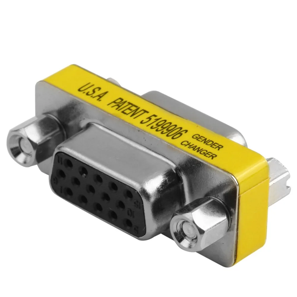 Новый женский адаптер конвертора VGA HD15 Pin Gender Changer для проекторов сплиттеры KVM