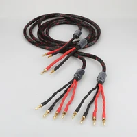 hifi audiophile cable banana to banana plug biwire hi end western electric speaker cable loudspeaker wire audio line