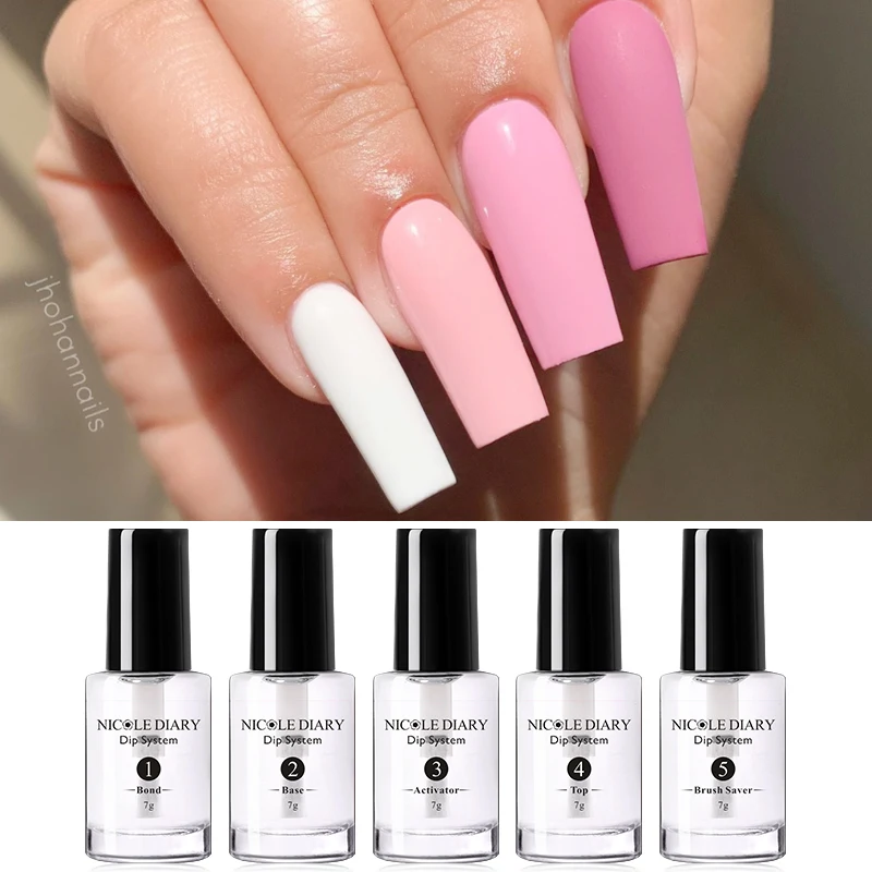 NICOLE DIARY 6 мл жидкая система для погружения ногтей пудра цветная стартовый набор не