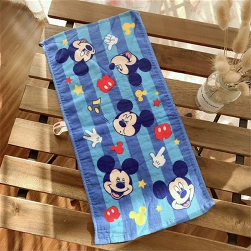 

25x50CM Disney Small Towel 100% Cotton Lint-free Kids Towel Wash Face Baby Baby Soft Children's Towel Cartoon Home
