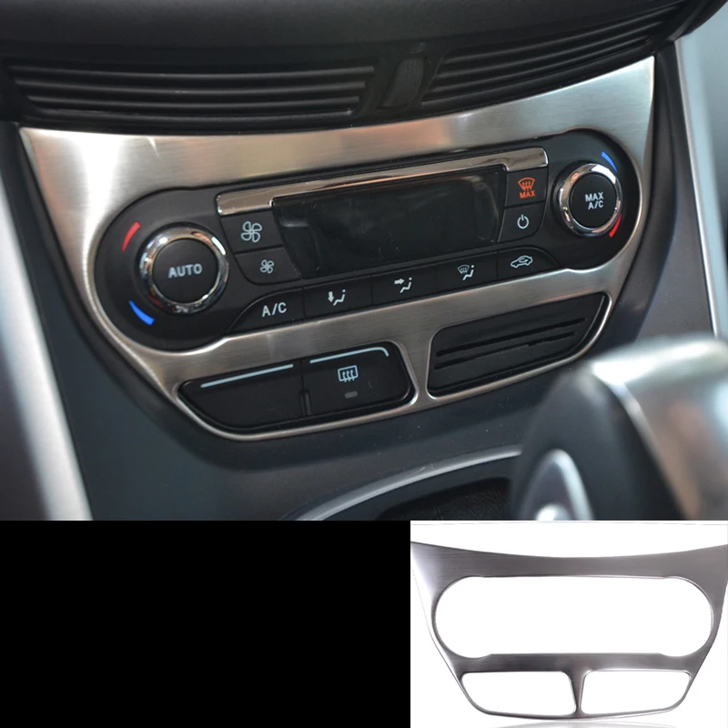 

Lsrtw2017 нержавеющая сталь автомобильная центральная консоль Кондиционер Ручка рамка накладки для Ford Kuga Escape 2013 2014 2015 Аксессуары