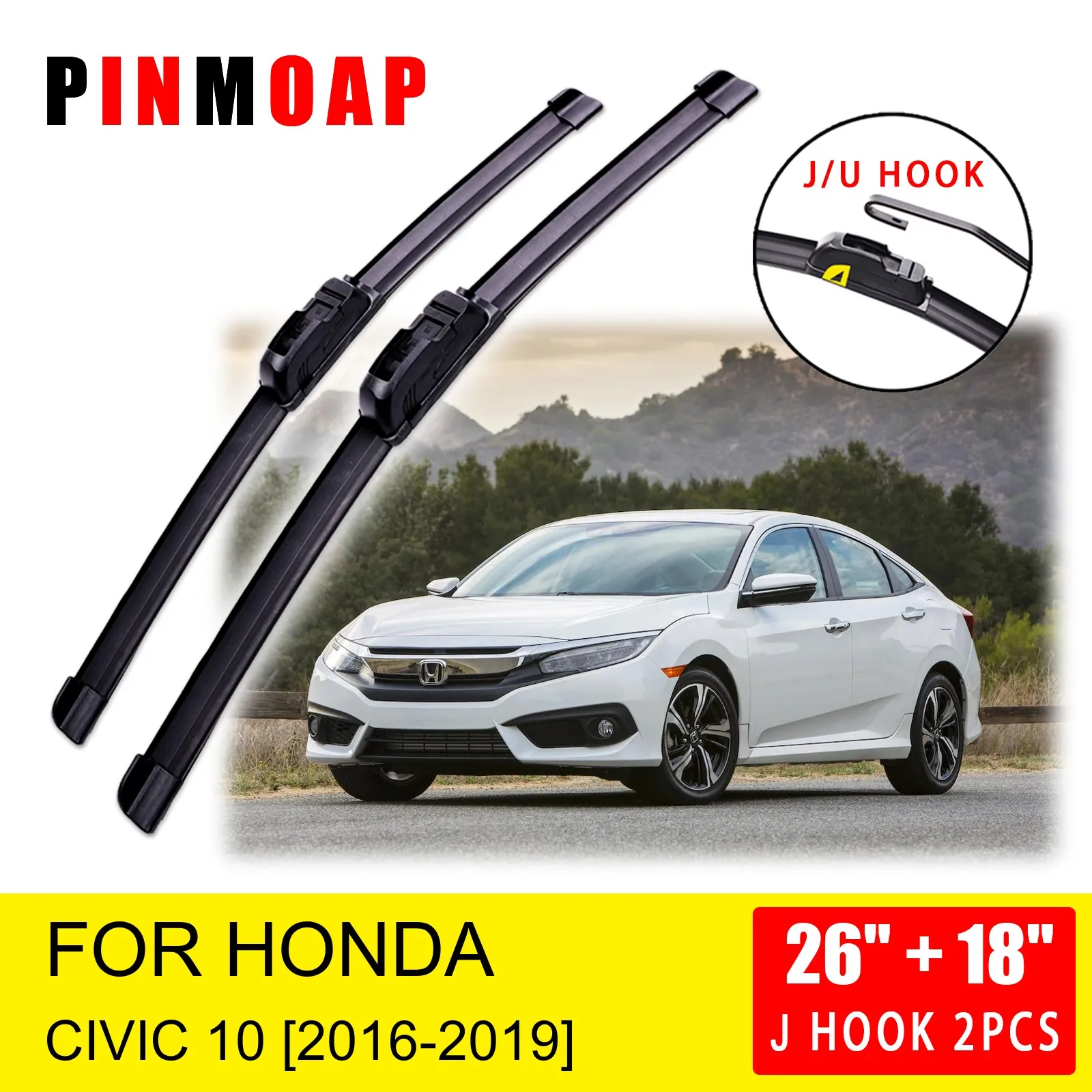 Щетки стеклоочистителя для Honda Civic 10 Gen FC FC1 FC2 FC5 2016 2017 2018 2019 | Автомобили и мотоциклы