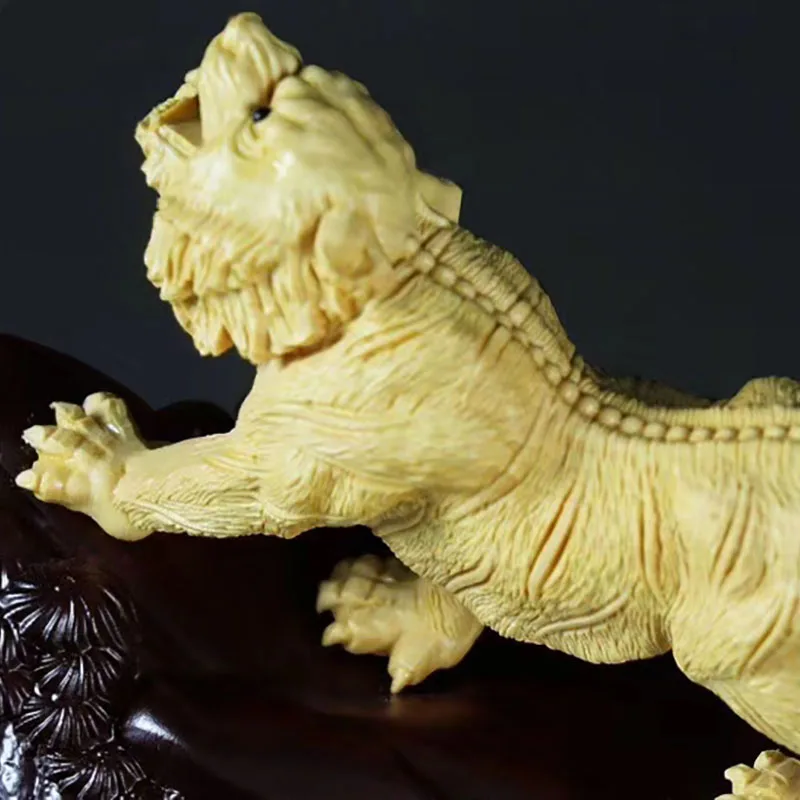 Скульптура из массива дерева статуя тигра современное искусство ручная работа