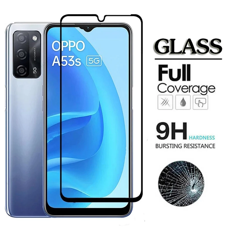 

Full Phone Cover Screen Protector Film For OPPO A53 A53S A9 A 9 A5 A 5 2020 A12 Protecting Glass For OPPO A74 A54 4G 5G Glass 9H