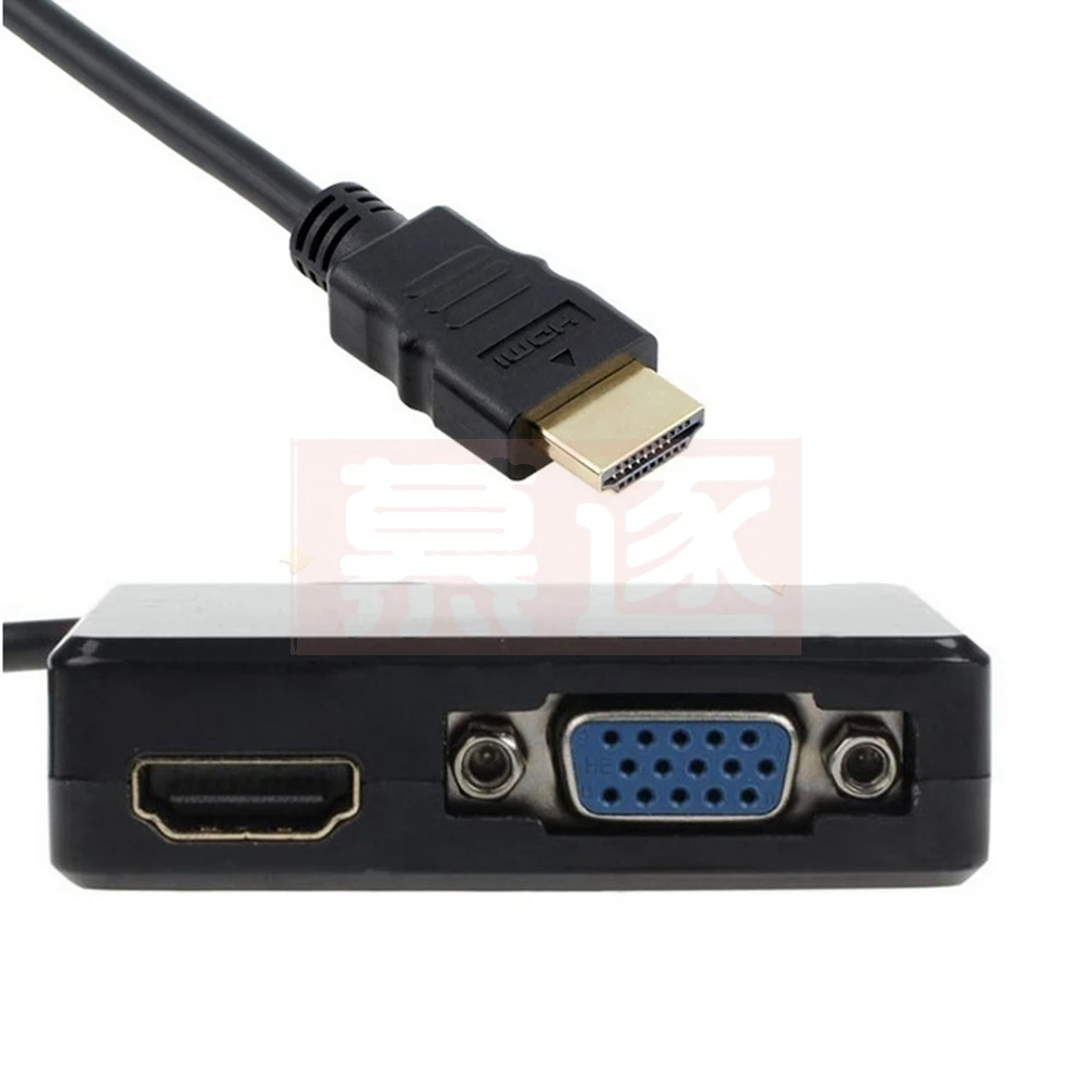 HDMI-kompatibel 2 в 1 кабель HDMI zu VGA и долговечный сплиттер с аудио видео кабелем адаптер