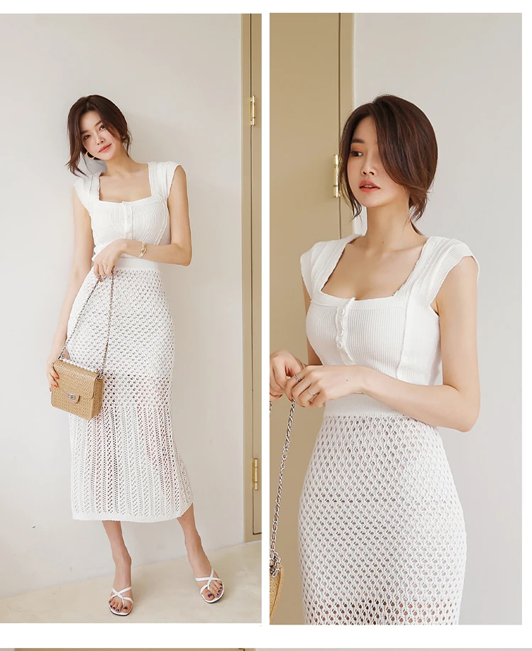 Юбка-миди женская с разрезом на спине лето | Женская одежда